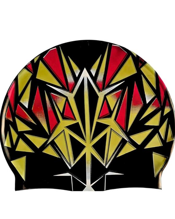 Spider Print Silicone Swimming Cap