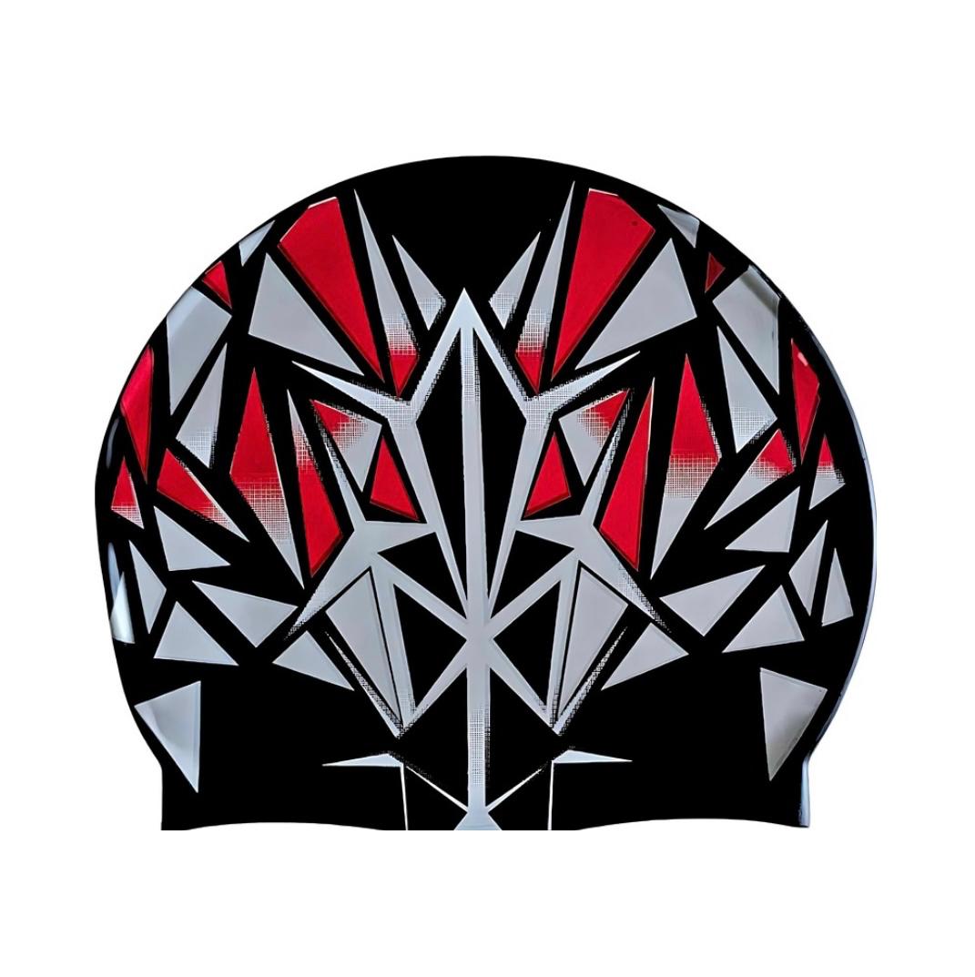 Spider Print Silicone Swimming Cap