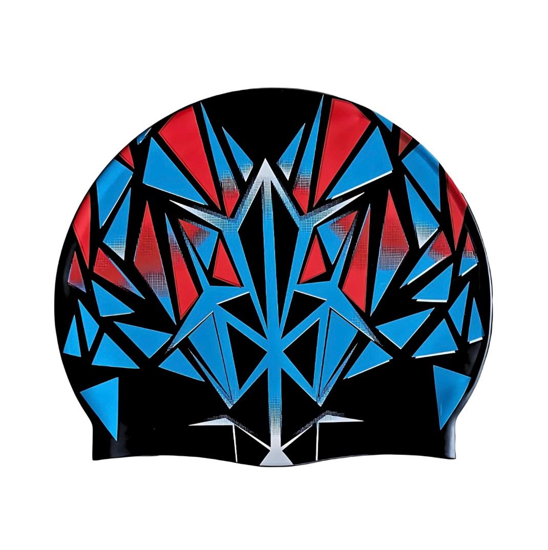 Spider Print Silicone Swimming Cap